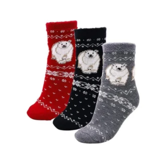 Sensitive skin? Alpaca Wool Socks! 14 Aloe Vera Socks-Polar Bear 1