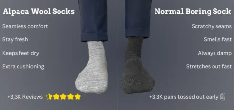 Alpaca Wool-Comparison Socks