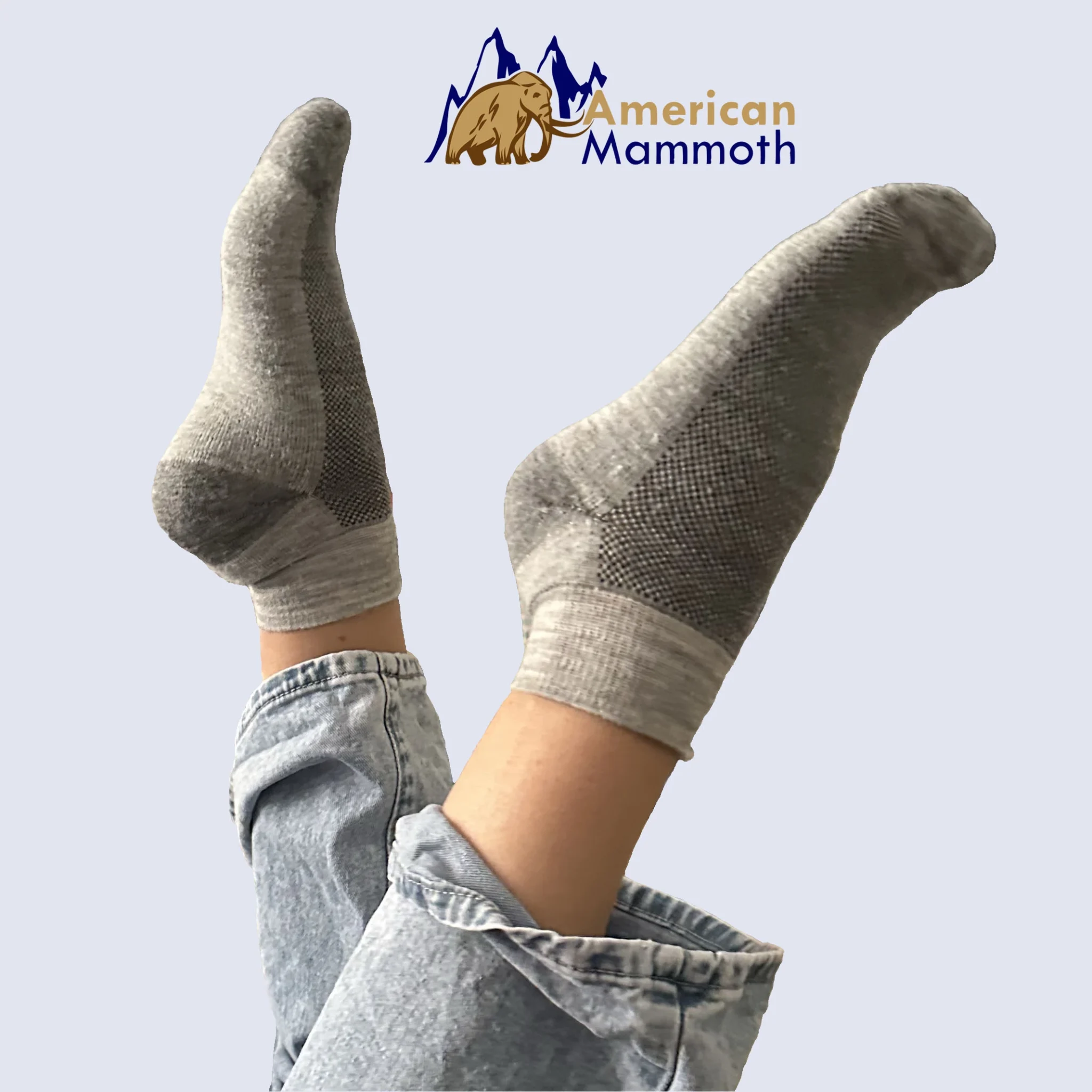 Home 18 Alpaca Wool Grey Ankle socks