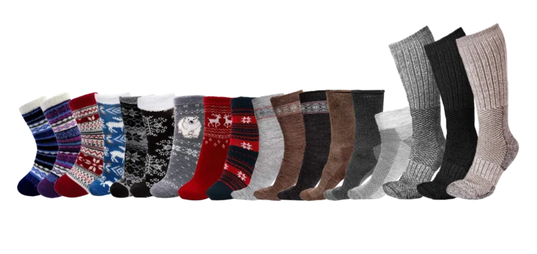 FAQ's 1 a row of socks with different designs